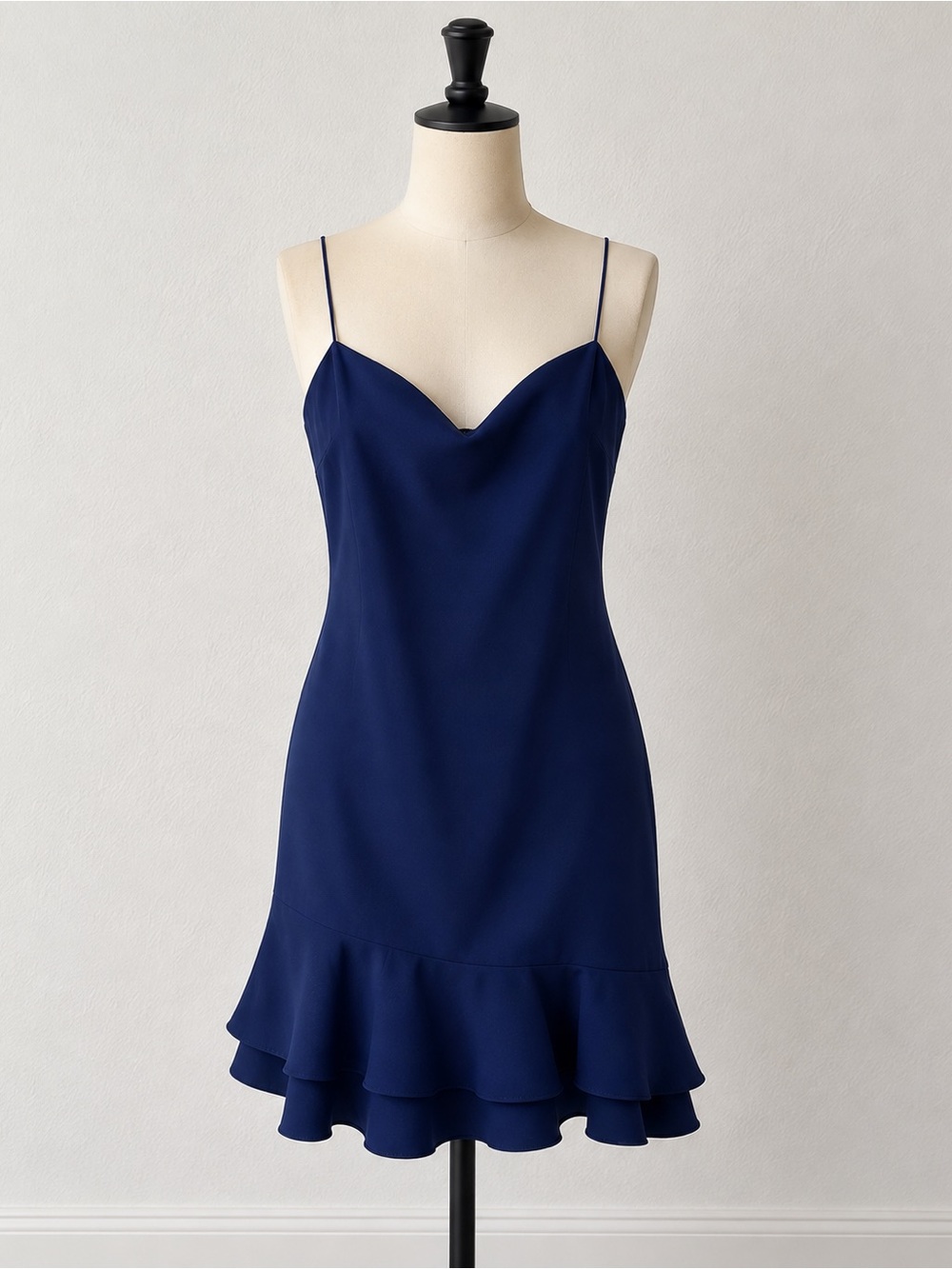 NWT Likely Verona Blueprint Navy Ruffle Hem Mini Dress Size 2